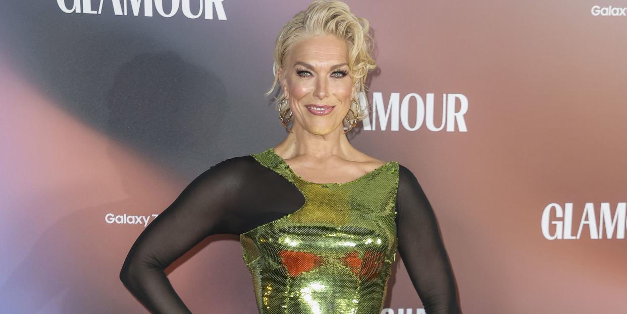 hannah waddingham sequin gown