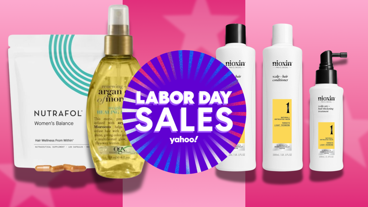 The best early Labor Day deals on thinning hair products include sales on Nutrafol's award-winning supplements, growth-stimulating shampoos and more. (Amazon)