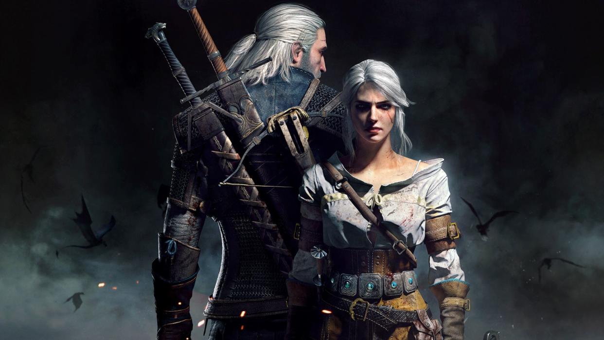  The Witcher 3: Wild Hunt artwork showing Geralt and Ciri. 