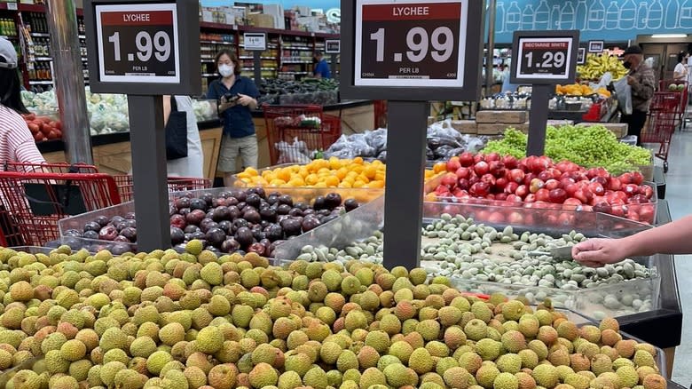 fruit aisle Super King market 