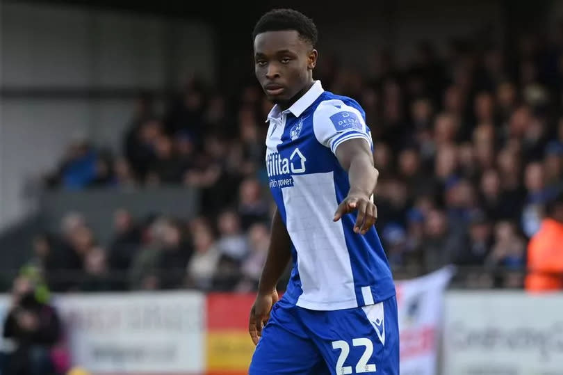 Kamil Conteh joined Bristol Rovers from Grimsby Town in January -Credit:Izzy Ninnis/PPAUK