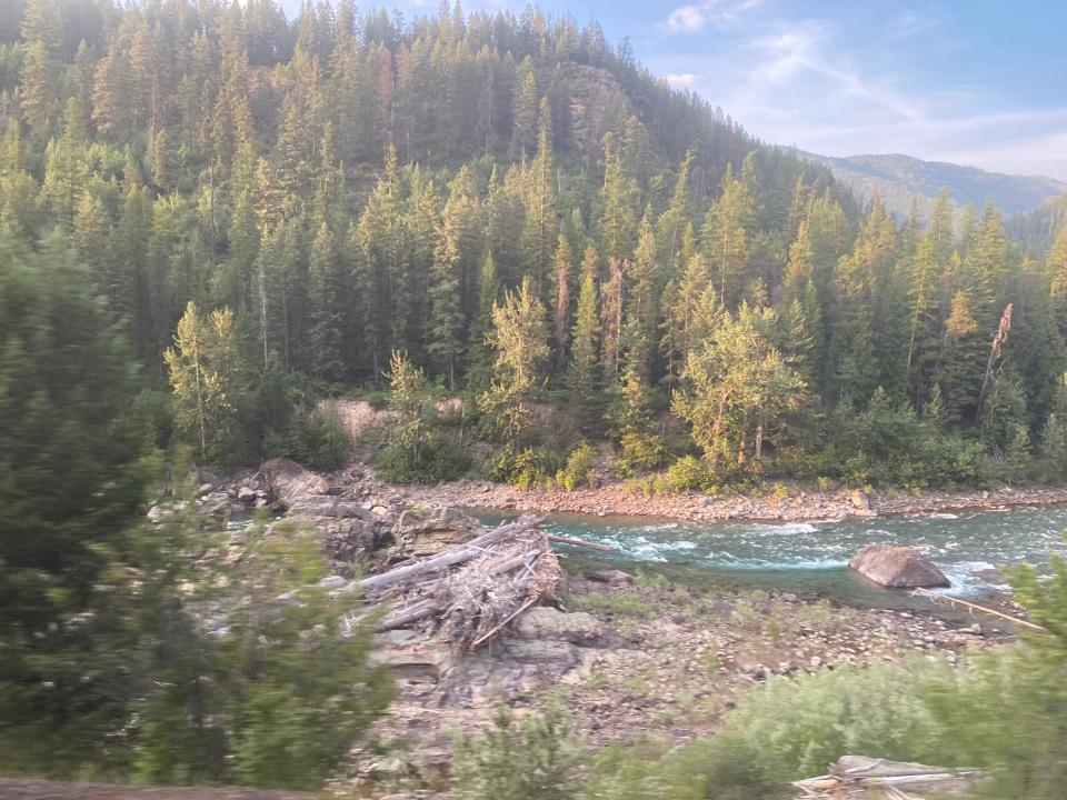 Speeding through Glacier National Park.