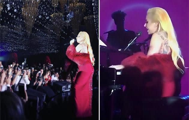 Lady Gaga performed at the wedding. Photo: CEN/instagram/galyaaisha