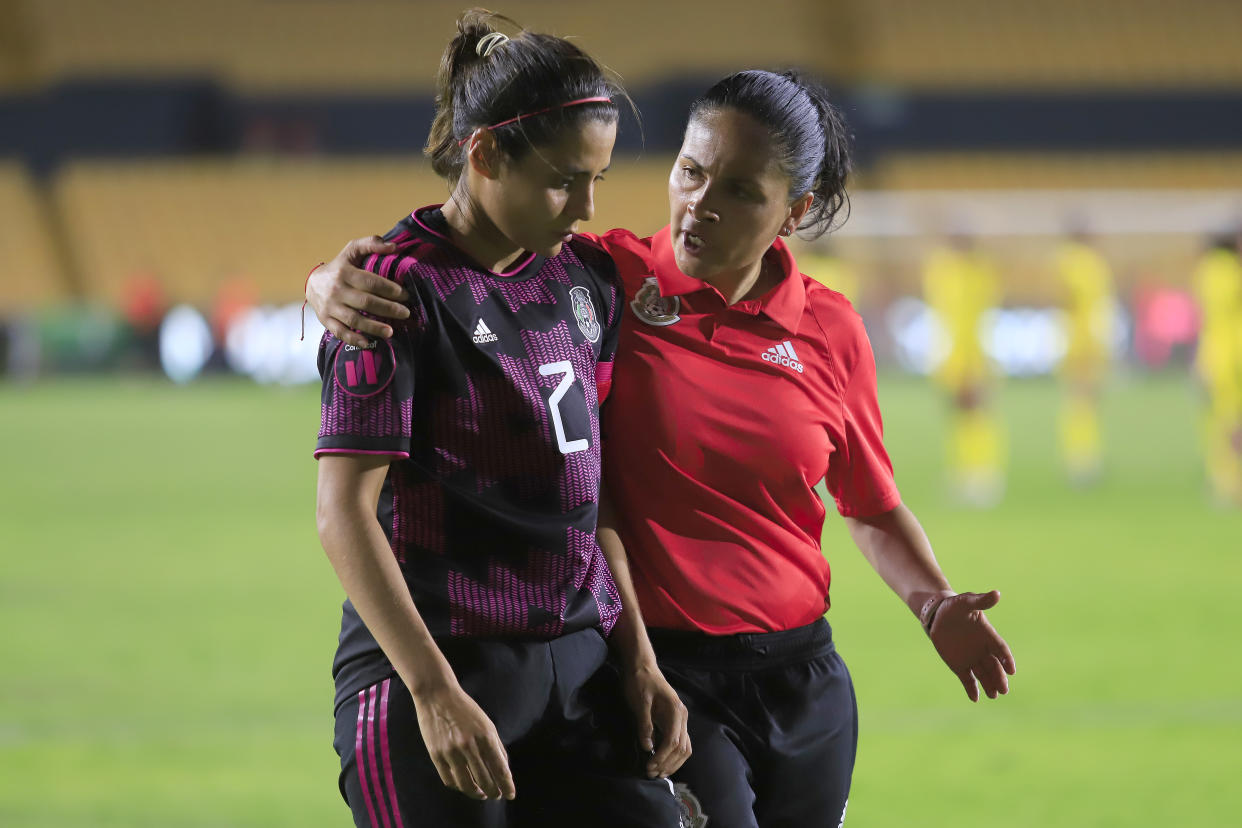 La Selección Mexicana de Futbol Femenil, dirigida por Monica Vergara perdió el primer encuentro del Premundial de la Concacaf 2022 ante Jamaica (Foto: Alfredo Lopez/Jam Media/Getty Images)