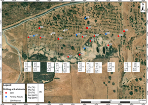 Location map for drill holes IN009-13.