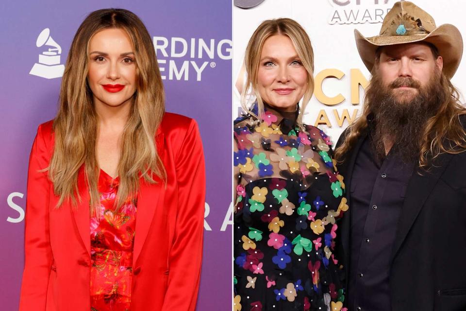 <p>River Callaway/Billboard via Getty; Taylor Hill/WireImage</p> Carly Pearce; Morgane and Chris Stapleton