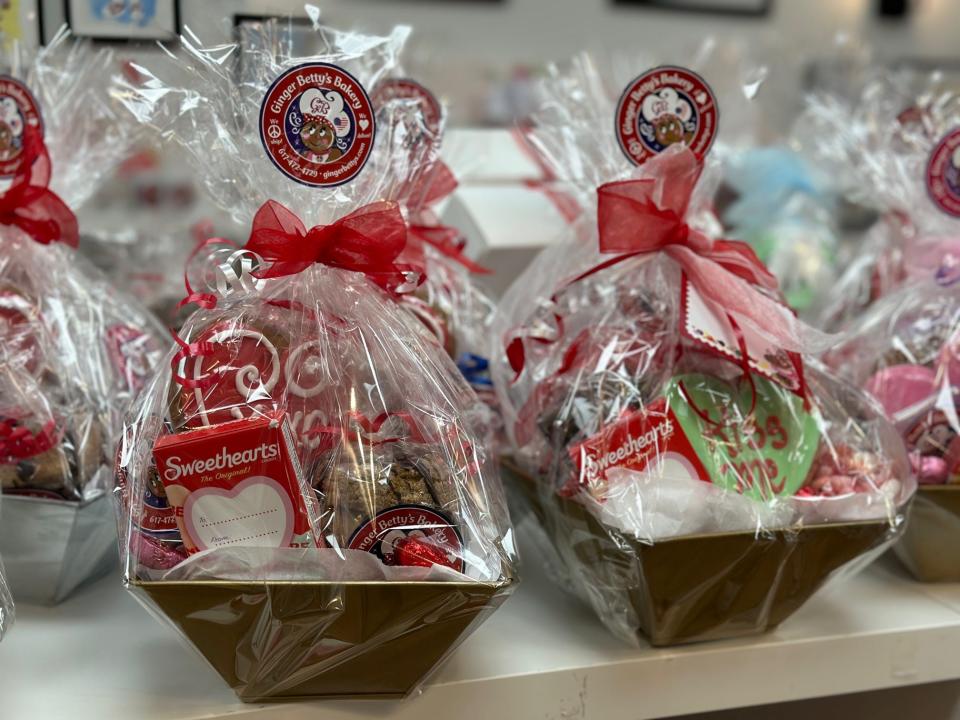 Valentine's Day gift baskets at Ginger Betty's in Quincy.