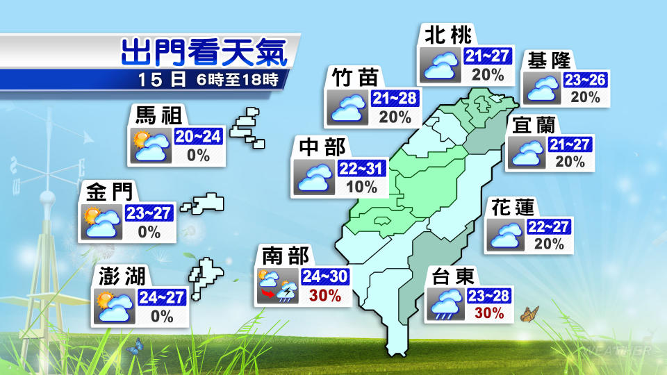 各地今日氣溫一次看！（圖／TVBS）