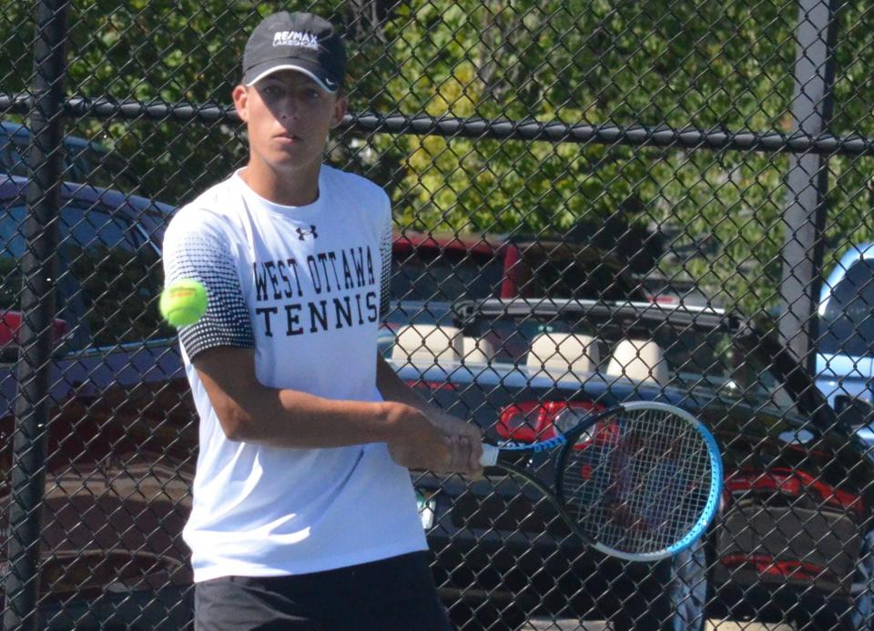 The West Ottawa boys tennis team defeated Holland 6-3 in a thrilling match on Monday at Holland.