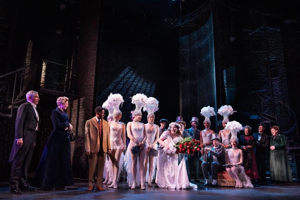 The cast of the Broadway revival of "Funny Girl," now at New York's August Wilson Theatre.