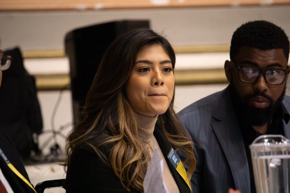 Joane Orbon, Stockton Athletic Hall of Fame inductee present at the award ceremony in the Stockton Civic Hall Auditorium in Stockton, CA on Nov. 15, 2023.