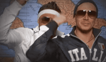 Pauly D and Mike "The Situation" Sorrentino fist pumping