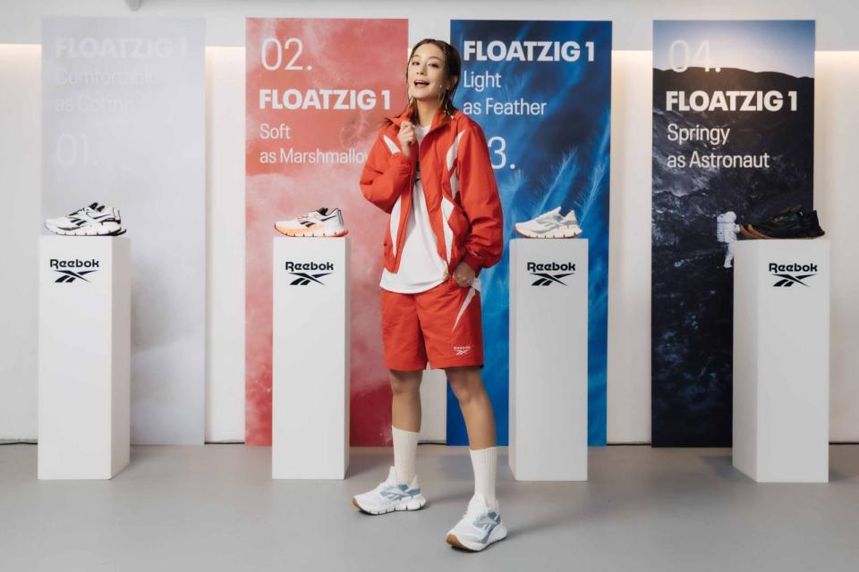 莎莎6日現身Reebok FLOATZIG鞋款展示會。（Reebok提供）