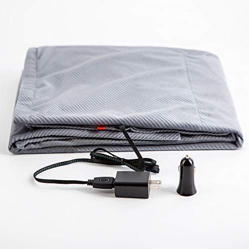 9) 2021 Portable USB Heated Blanket Throw, Center Heated Only, 40” x 40", 5-12V/2.0A, Multifunctional for Car, Office, Home and Travel. Stylish, Safe and Easy to Care.