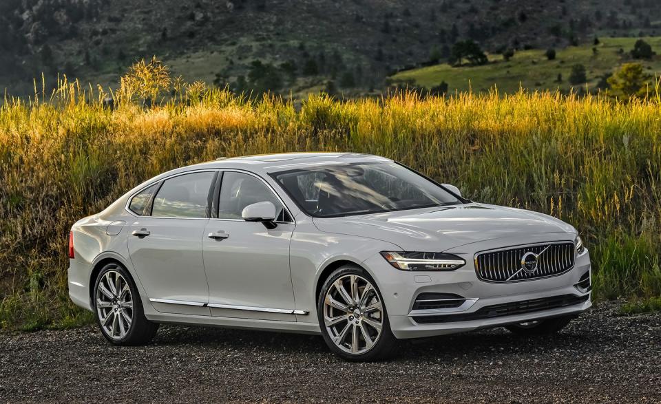 <p>In its 90-series T8 plug-in models, Volvo uses the not-entirely-correct "Twin Engine" name. We say that isn’t quite correct because, well, <a rel="nofollow noopener" href="https://www.caranddriver.com/reviews/2018-volvo-s90-t8-awd-plug-in-hybrid-test-review" target="_blank" data-ylk="slk:the S90 T8 model;elm:context_link;itc:0;sec:content-canvas" class="link ">the S90 T8 model</a> does not, in fact, have two engines. The plug-in does have both a gas-fed (and powerful) four-cylinder engine along with a duo electric motors, plus a 10.4-kWh battery pack that affords the luxurious, handsome Volvo decent electric-only driving range. In the S90's case, the EPA estimates the battery provides 21 miles of EV range.</p>