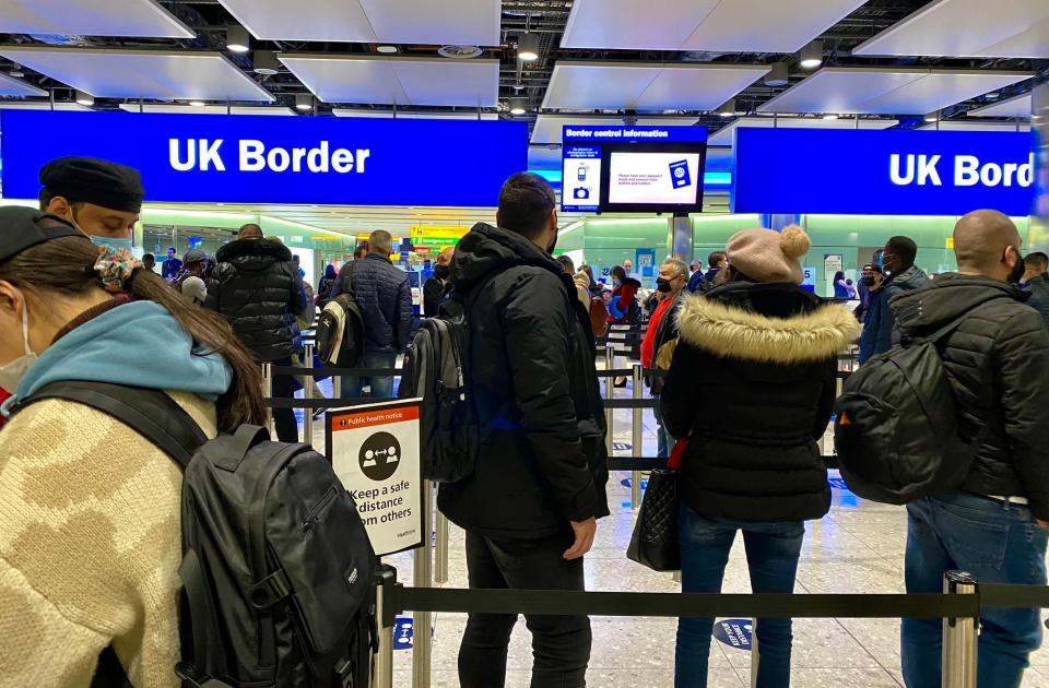 People arriving in the UK from abroad must show proof of a negative test (Getty Images)