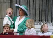 <p>Prince Harry was clearly full of beans during the annual Trooping the Colour ceremony in 1988. The best part wasn't the young Prince sticking his tongue out to the crowds, but the look on Princess Diana's face, as if to say she's seen this all before. </p>
