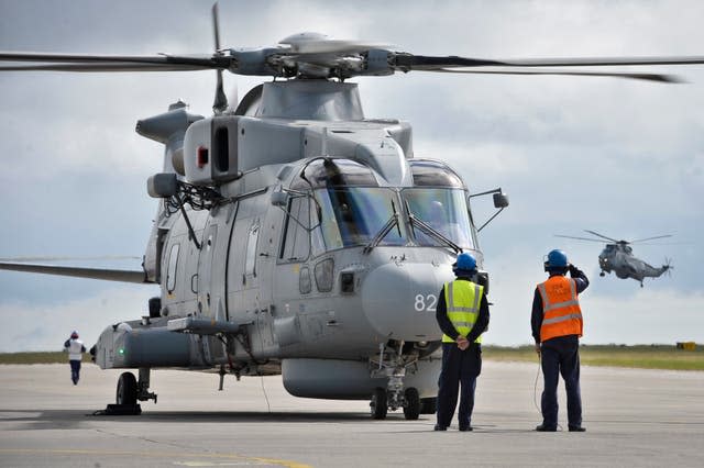 Royal Navy Merlin helicopters