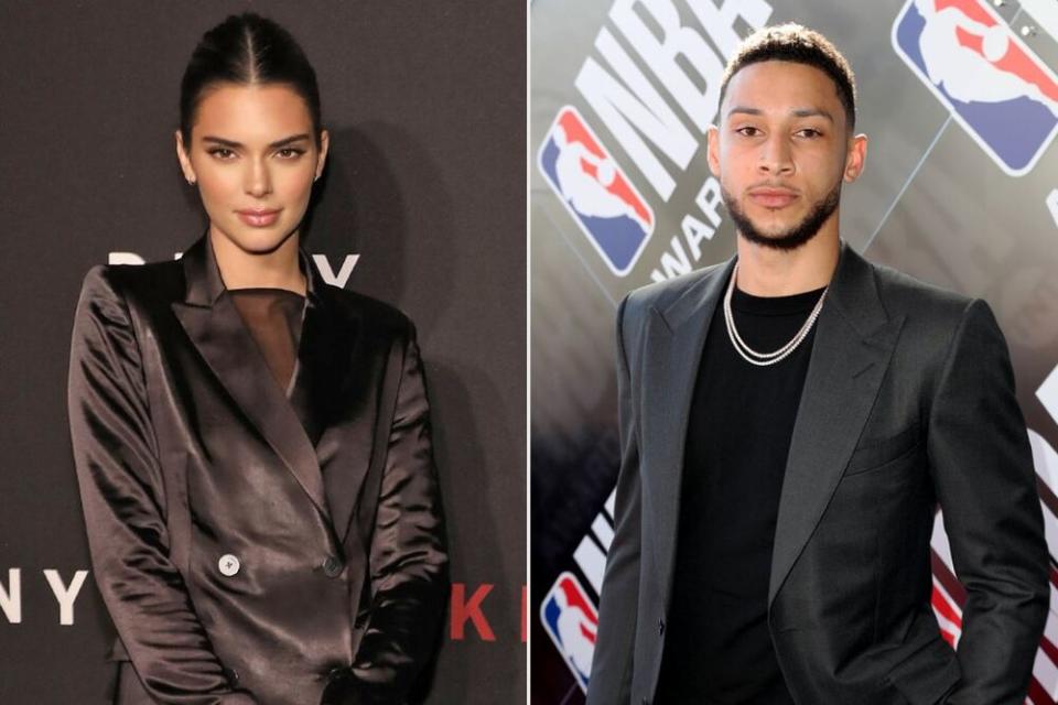 Kendall Jenner and Ben Simmons | Taylor Hill/WireImage; Joe Scarnici/Getty
