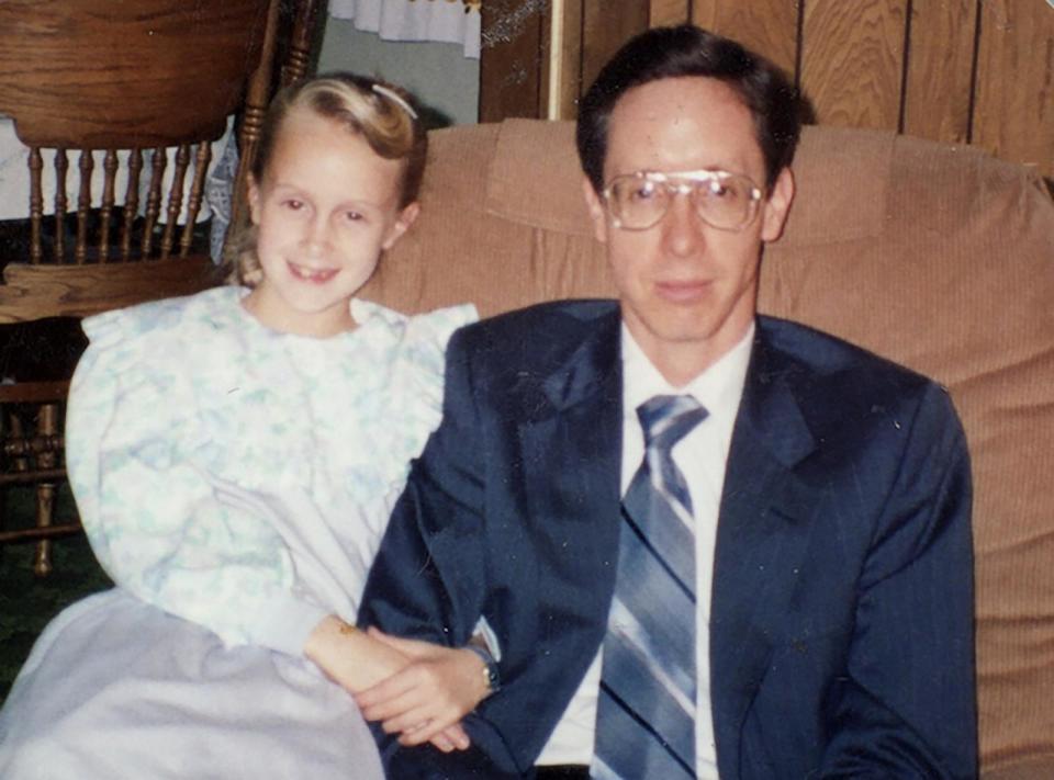 PHOTO: Rachel Blackmore with her father, Warren Jeffs. Blackmore alleges Jeffs sexually abused her during childhood, starting when she was eight years old.   (Courtesy of Rachel Blackmore with permission)