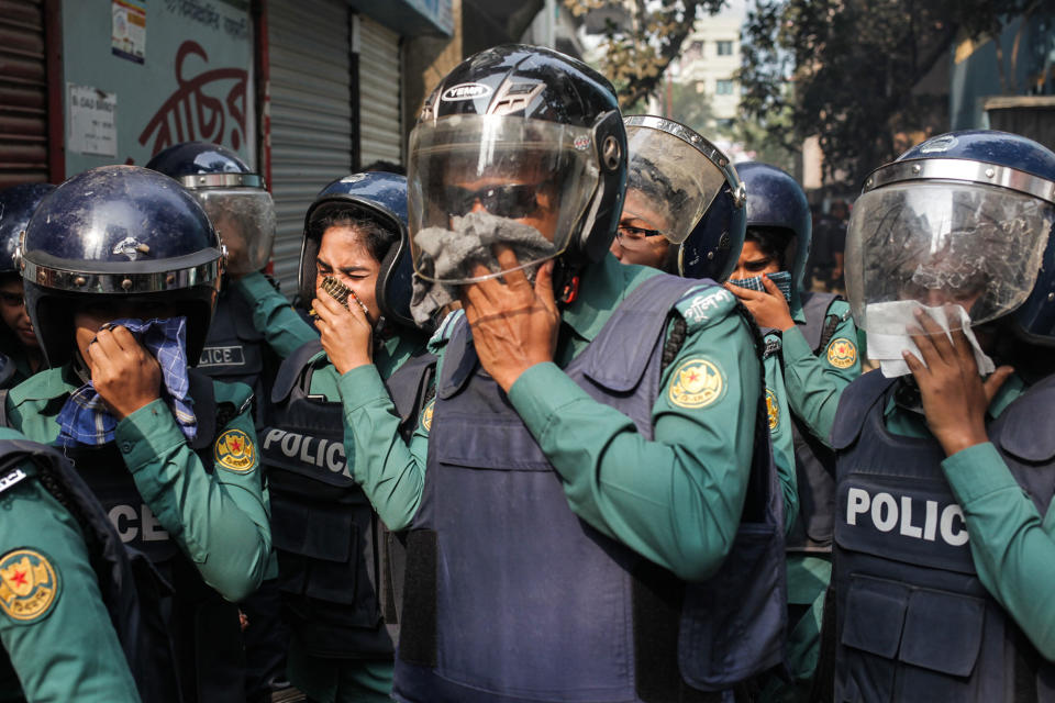 Counter terrorism police conduct a raid against Islamist militants in Dhaka, Bangladesh