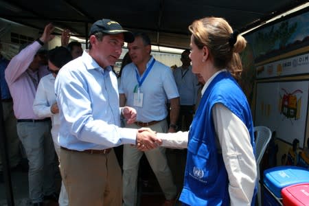 U.S. Secretary of Health and Human Services Secretary Alex Azar visits the Migrant Assistance Center in Cucuta