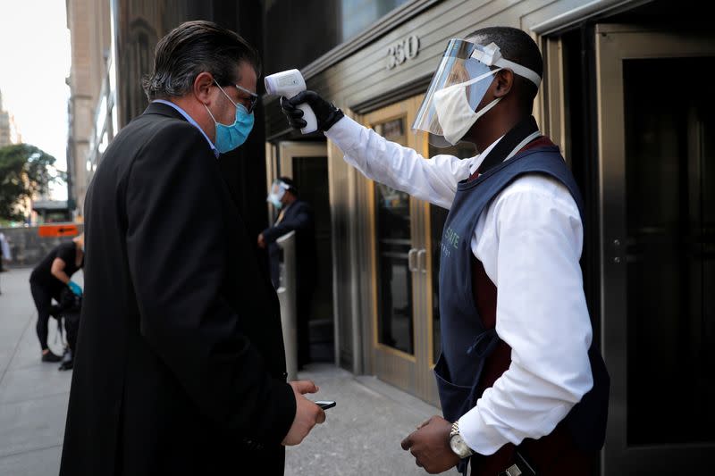 Empire State building prepares to reopen to visitors and tenants following outbreak of the coronavirus disease (COVID-19) in New York