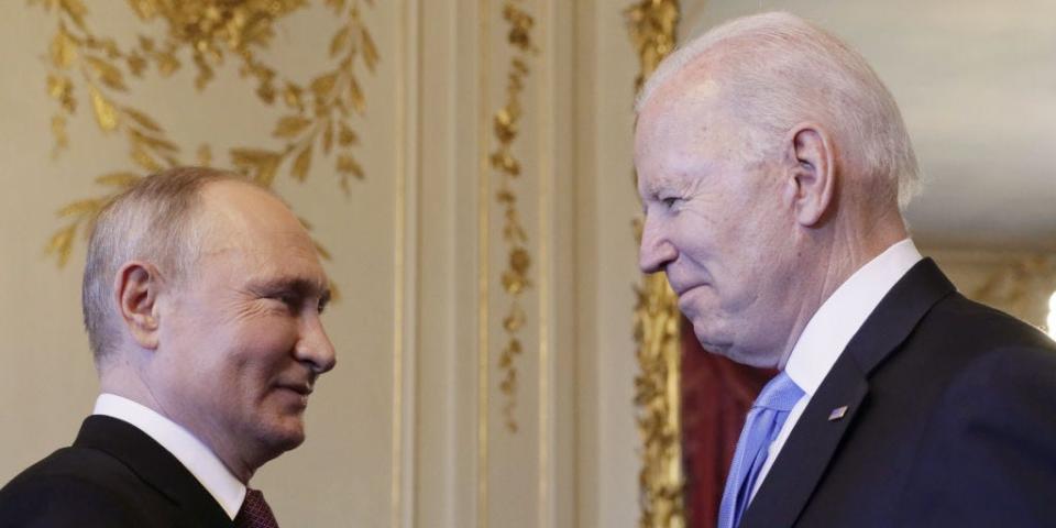 Vladimir Putin and Joe Biden meet in 2021