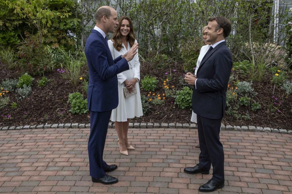 Emmanuel et Brigitte Macron rencontrent Kate Middleton et le prince William au G7