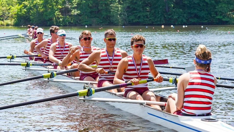 Florida Tech's men's varsity 8+ crew took a bronze medal in May at the inaugural Atlantic Association of Rowing Colleges sprints in Virginia.