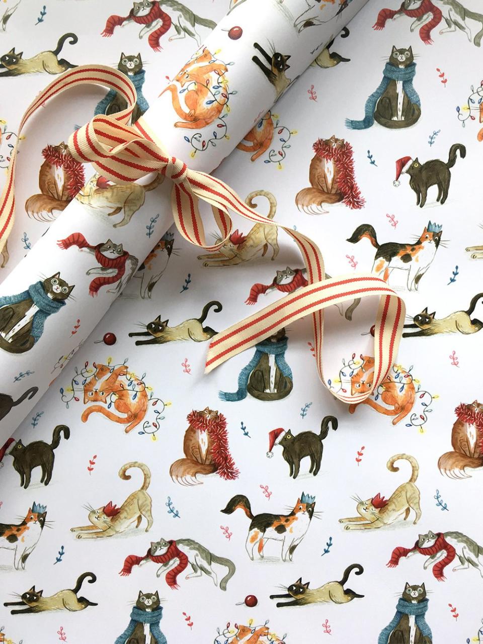 Meowy Christmas Wrap. (Photo: Etsy)