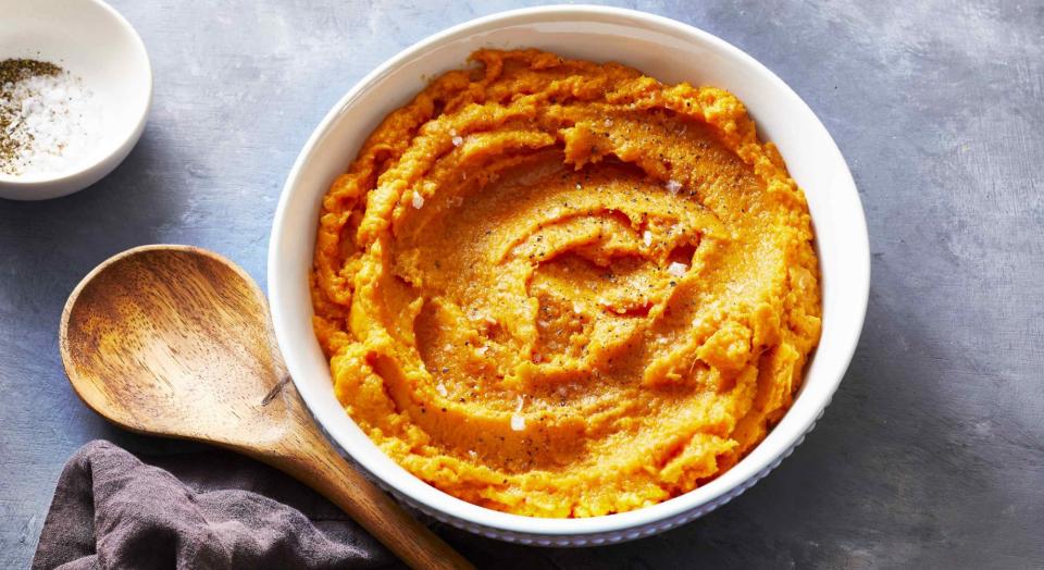 <p><strong>Recipe: <a href="https://www.southernliving.com/recipes/instant-pot-mashed-sweet-potatoes" rel="nofollow noopener" target="_blank" data-ylk="slk:Instant Pot Mashed Sweet Potatoes;elm:context_link;itc:0;sec:content-canvas" class="link ">Instant Pot Mashed Sweet Potatoes</a></strong></p> <p>Sweet potatoes are a must-serve dish at Thanksgiving, and this Instant Pot recipe is the easiest way to keep your stove clear for the other necessary dishes. You'll still get that seasonal sweet potato taste we all love.</p>