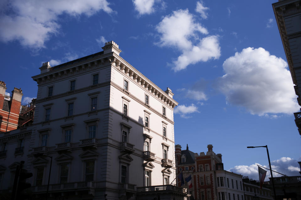 Old building in London in front of a blue sky