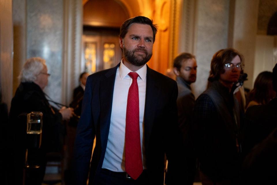 JD Vance walks through the Capitol