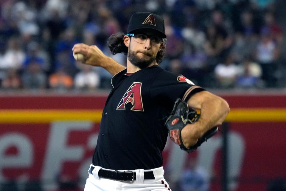 Zac Gallen during the first inning against the Cubs on May 14.