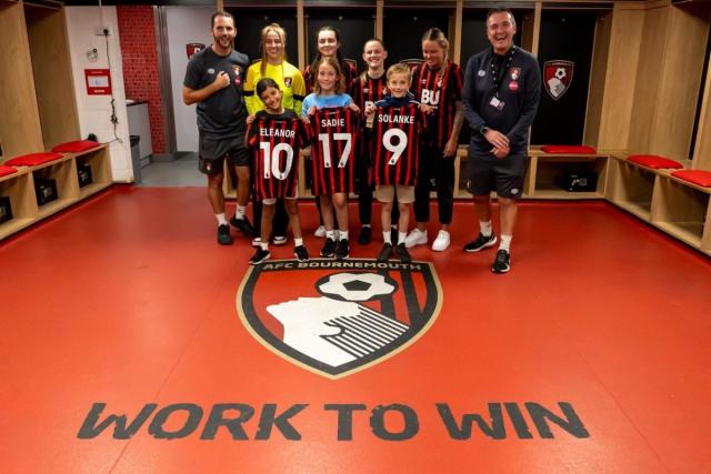 Winners of writing competition surprised by AFC Bournemouth women's team on  tour