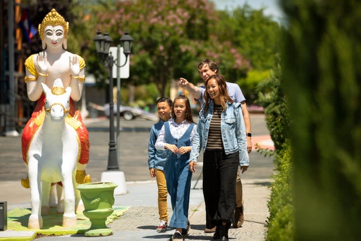 Statue at Stockton's Cambodian Buddhist Temple