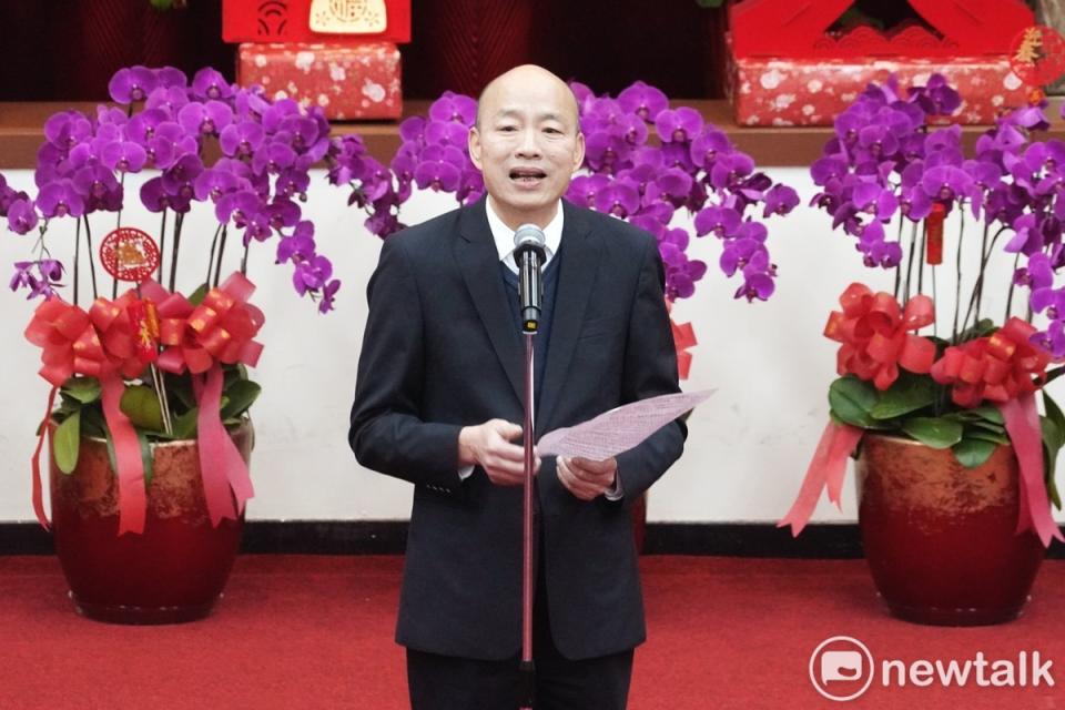 立法院長韓國瑜主持新春團拜。   圖：張良一/攝