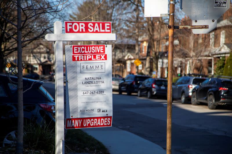 FILE PHOTO: Real estate sings in Toronto