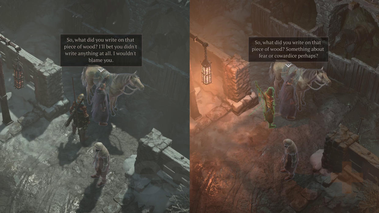  Diablo 4 Rite of Passage quest Lorath dialogue differences after choosing sin 