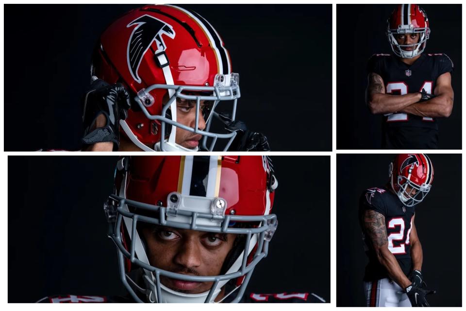 Atlanta Falcons red helmet throwbacks