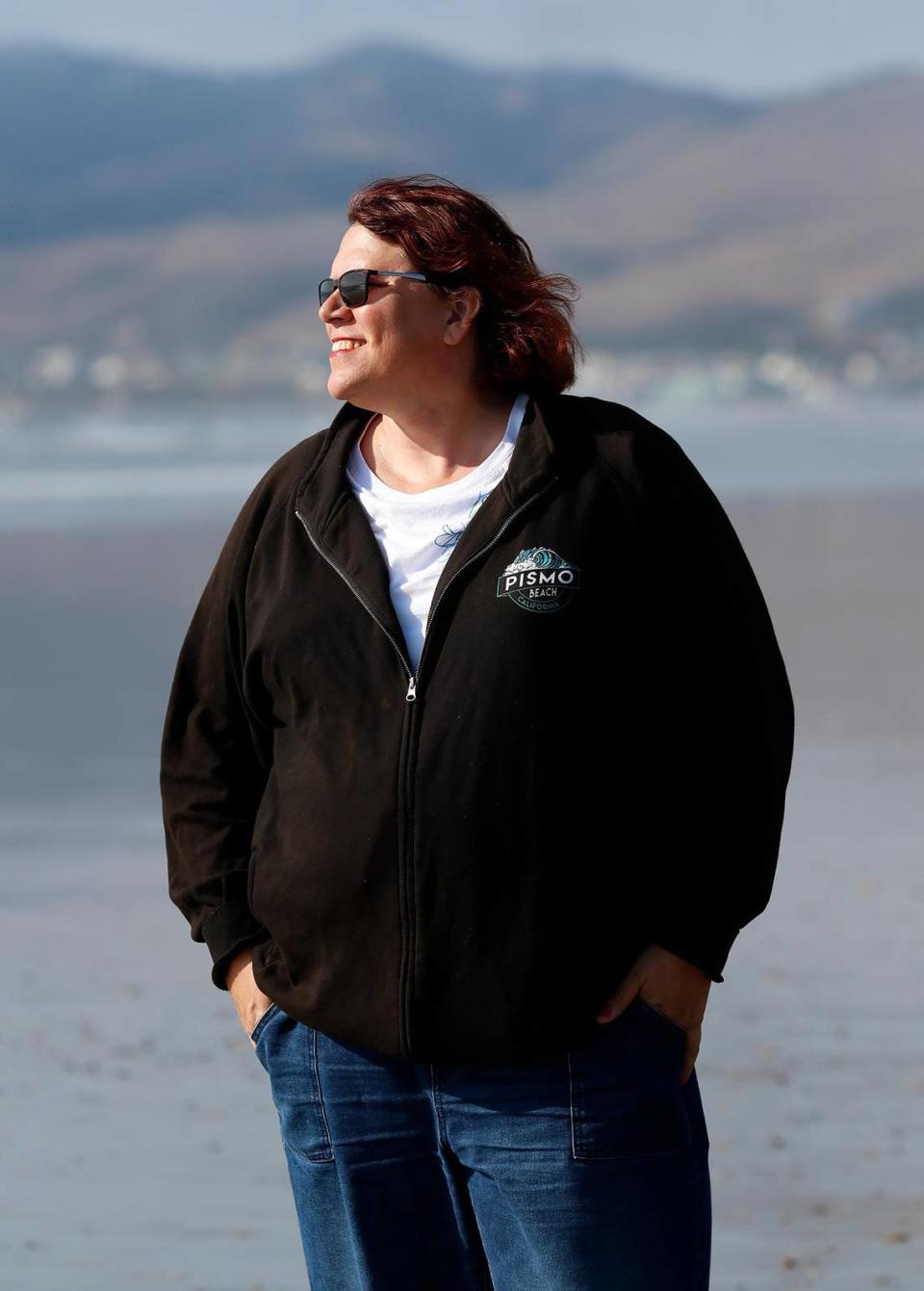 Stephanie regularly walks the state beach in Grover Beach.