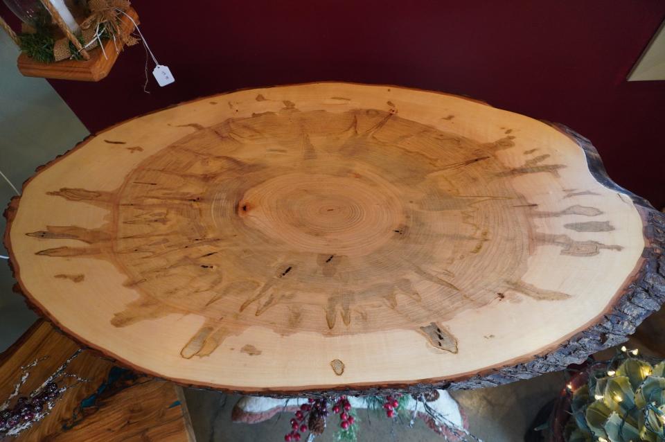 Jon Hubacher of Smithville crafted this ambrosia maple table.