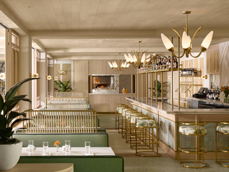 An interior look at Chef Lindsay Autry's Honeybelle restaurant at the PGA National Resort in Palm Beach Gardens.