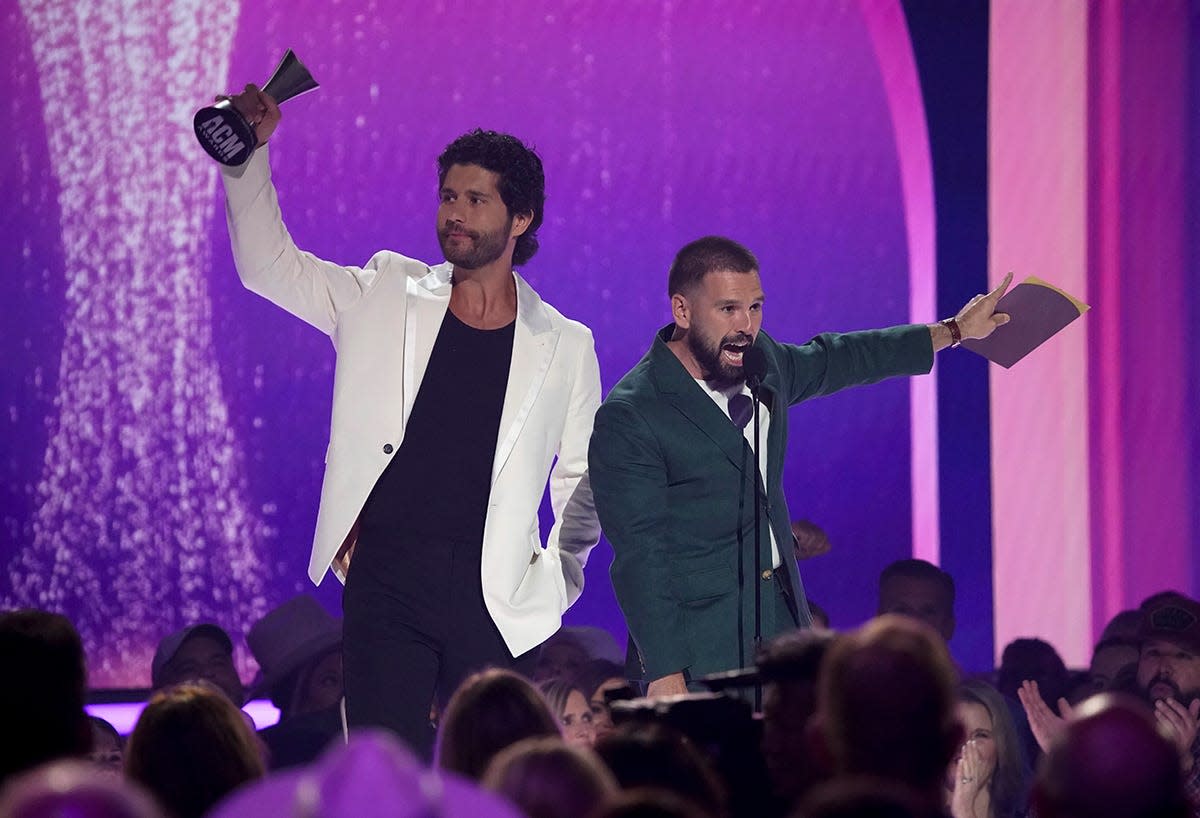 Dan + Shay accept the Duo of the Year award.