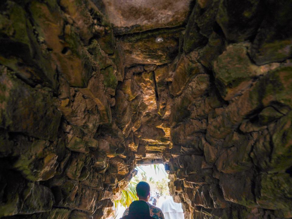 Entrance to Mayan ruins in Tulum