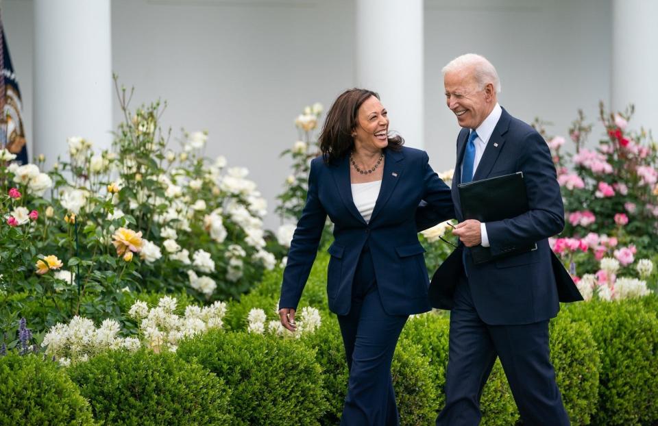 President Joe Biden and Vice President Kamala Harris, pictured in an undated photo.