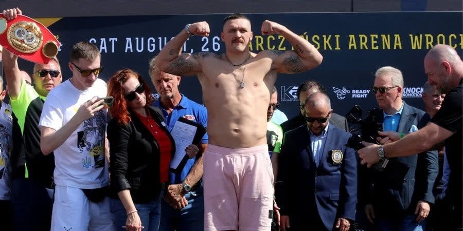 Usyk at the weigh-in ceremony