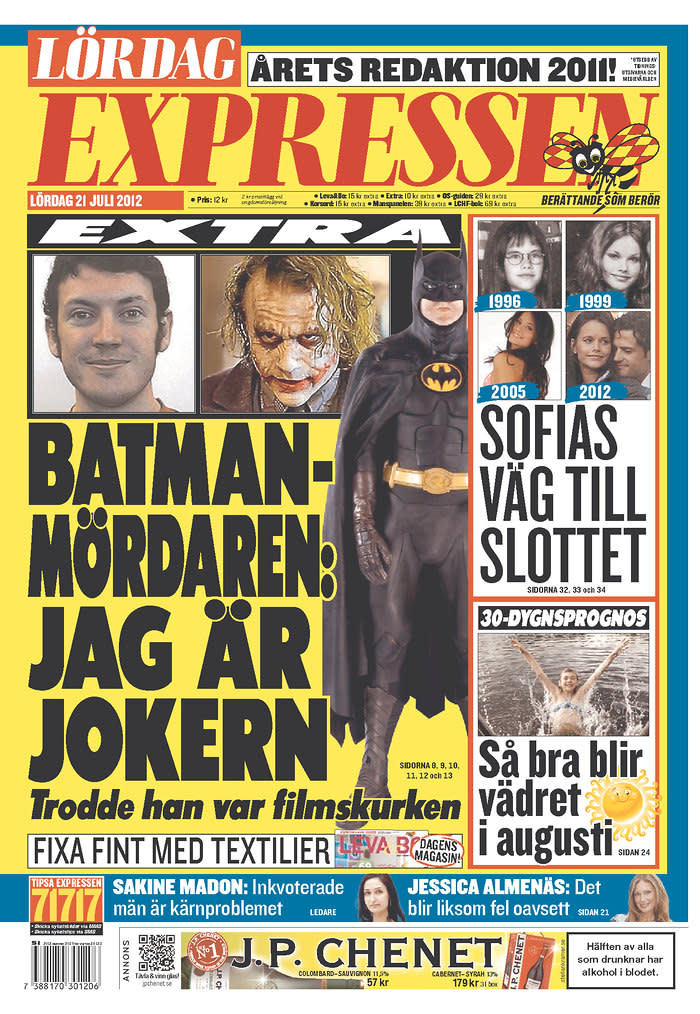 Expressen, Stockholm, Sweden, July 21, 2012