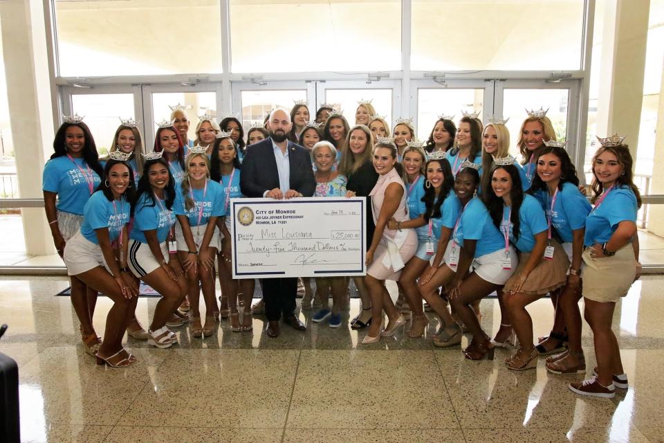 The 2022 Miss Louisiana Pageant kicked off Monday with a news conference introducing the contestants at the Monroe Civic Center, the site of Saturday's pageant.